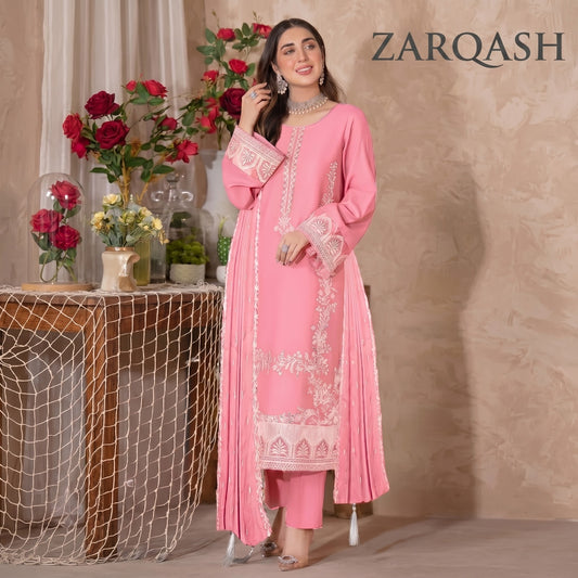 ZARQASH LAWN EMBROIDERY UNSTITCHED 3pc