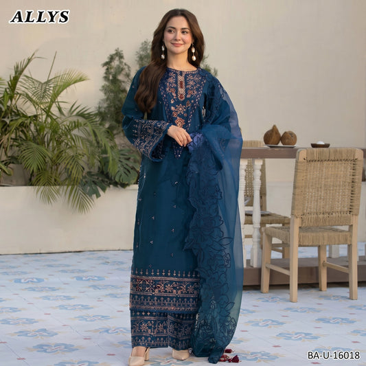 ALLYS LAWN EMBROIDERED UNSTITCHED 3PC