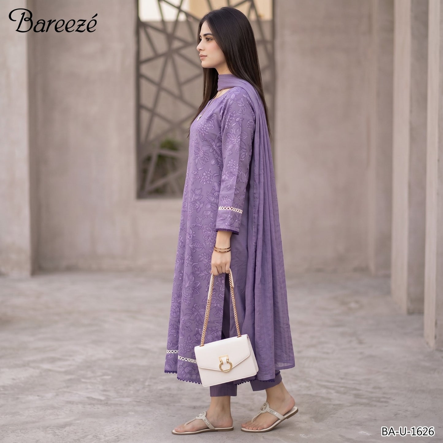 BAREEZE LAWN EMBROIDERED UNSTITCHED 3PC