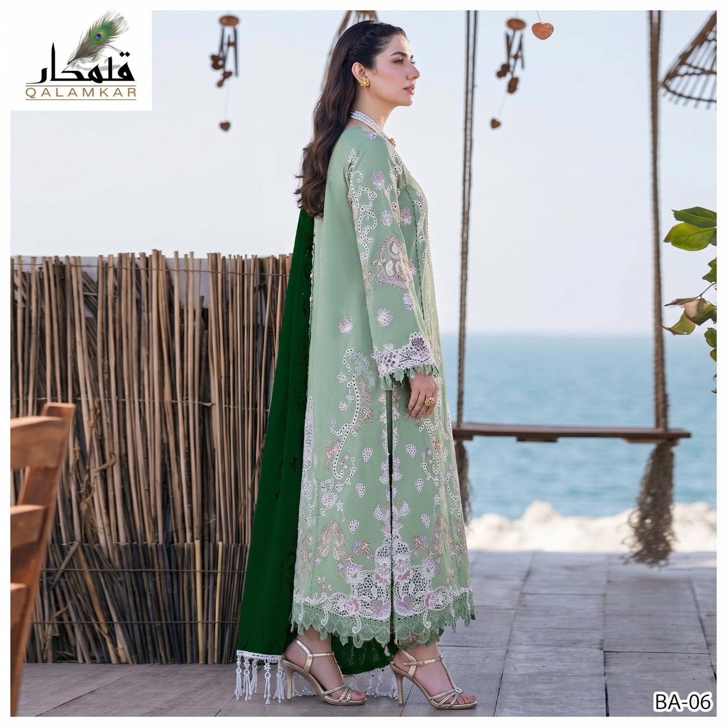 QALAMKAR LAWN EMBROIDERY UNSTITCHED 3pc