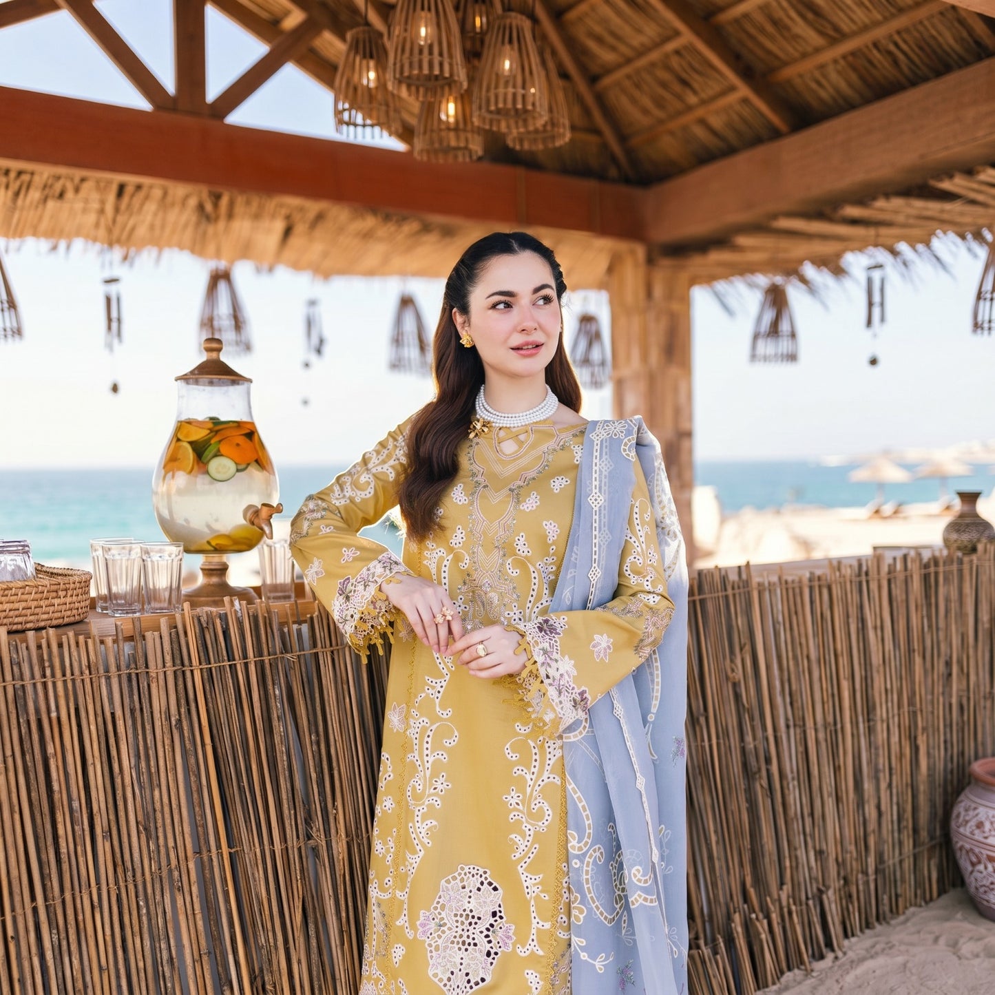 QALAMKAR LAWN EMBROIDERY UNSTITCHED 3pc