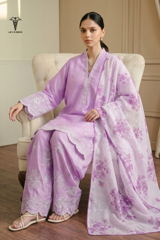 LCRB-304 EMBROIDERED LAWN UNSTITCHED SUMMER 3PC