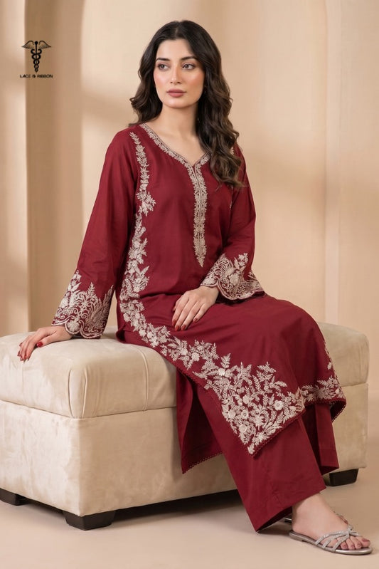 LCRB-408 EMBROIDERED LAWN UNSTITCHED SUMMER 2PC