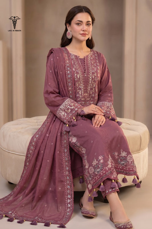 LCRB-37 EMBROIDERED DHANAK UNSTITCHED WINTER 3PC