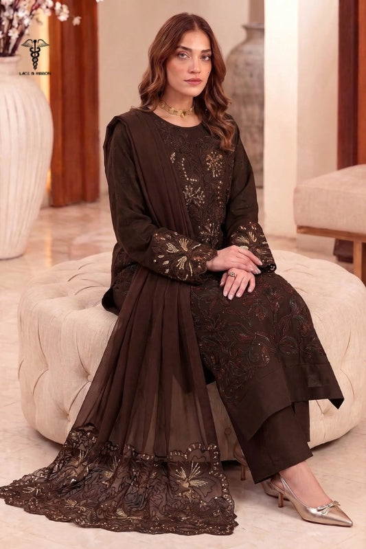LCRB-39 EMBROIDERED DHANAK UNSTITCHED WINTER 3PC