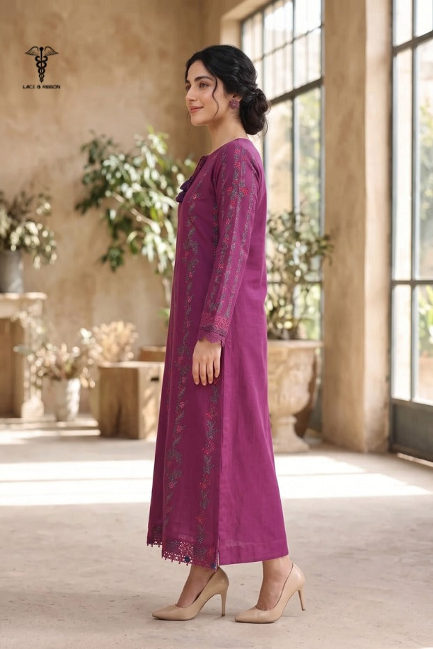 LCRB-105 EMBROIDERED DHANAK UNSTITCHED WINTER 2PC