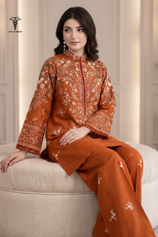 LCRB-106 EMBROIDERED DHANAK UNSTITCHED WINTER 2PC