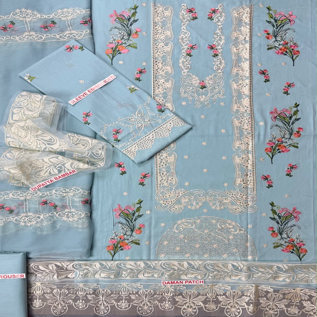 SAFA NOOR LAWN EMBROIDERED UNSTITCHED 3PC