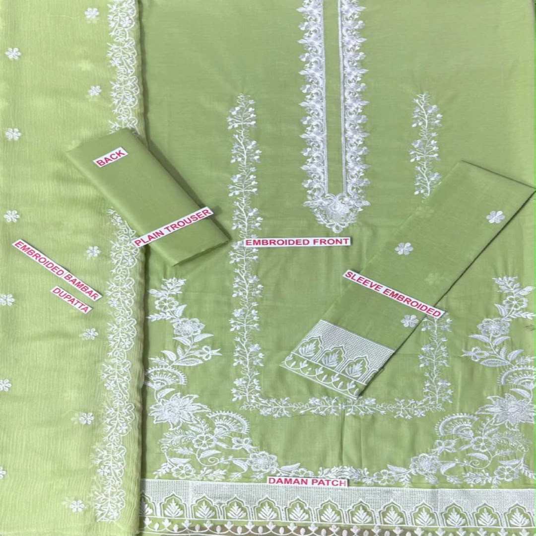 ZARQASH LAWN EMBROIDERY UNSTITCHED 3PC