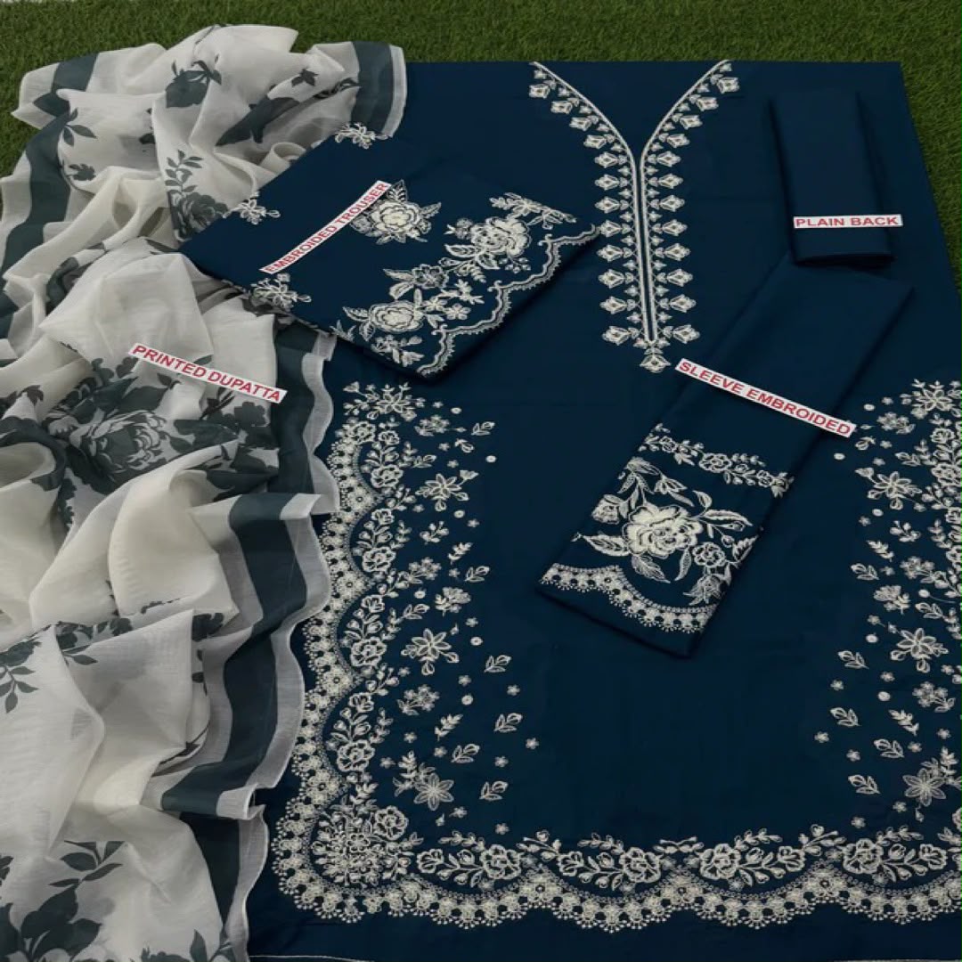 ZARA SHAHJAHAN LAWN EMBROIDERED UNSTITCHED 3pc