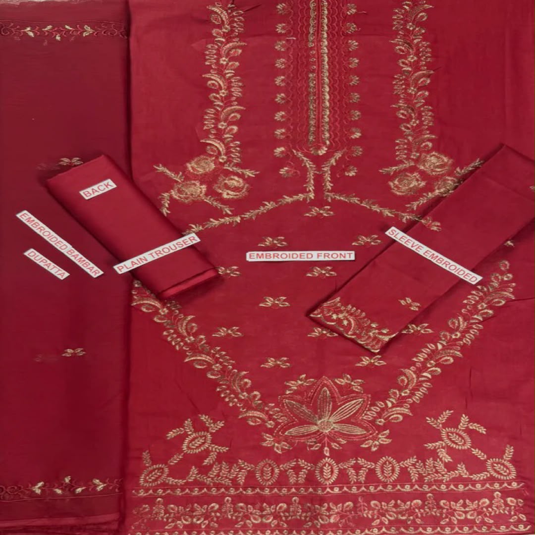 KHAADI LAWN EMBROIDERED UNSTITCHED 3PC
