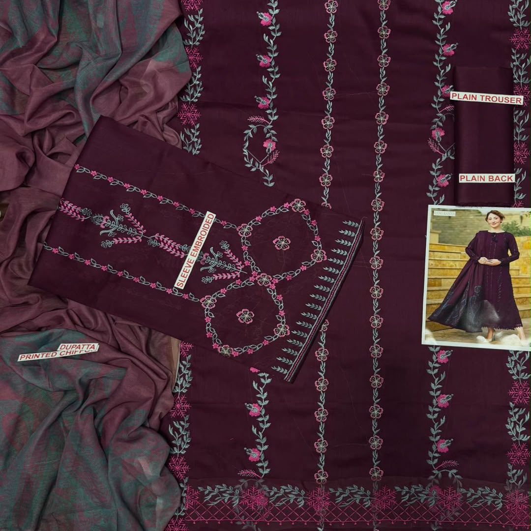 RANG RASIYA LAWN EMBROIDERED UNSTITCHED 3PC