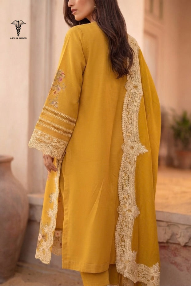 LCRB-10 EMBROIDERED DHANAK UNSTITCHED WINTER 3PC