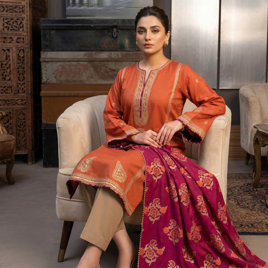 ZARA SHAHJAHAN LAWN EMBROIDERED UNSTITCHED 3pc