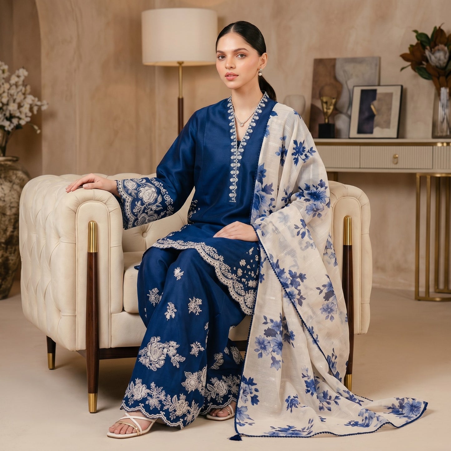 ZARA SHAHJAHAN LAWN EMBROIDERED UNSTITCHED 3pc
