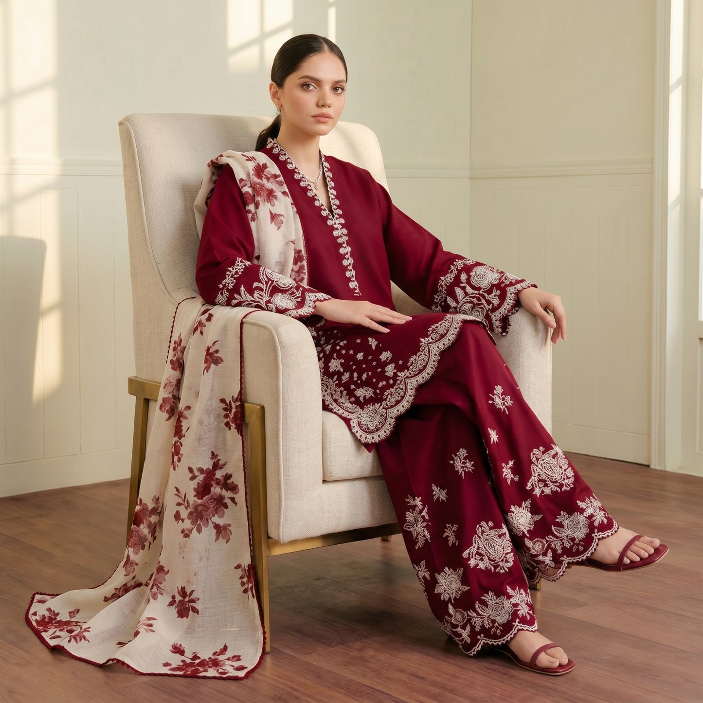 ZARA SHAHJAHAN LAWN EMBROIDERED UNSTITCHED 3pc