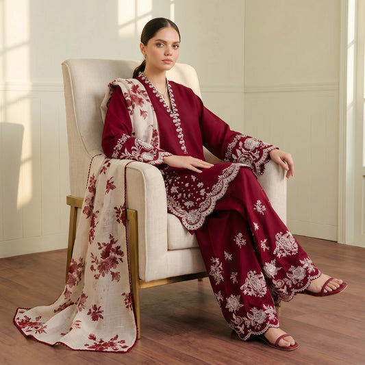 ZARA SHAHJAHAN LAWN EMBROIDERED UNSTITCHED 3pc