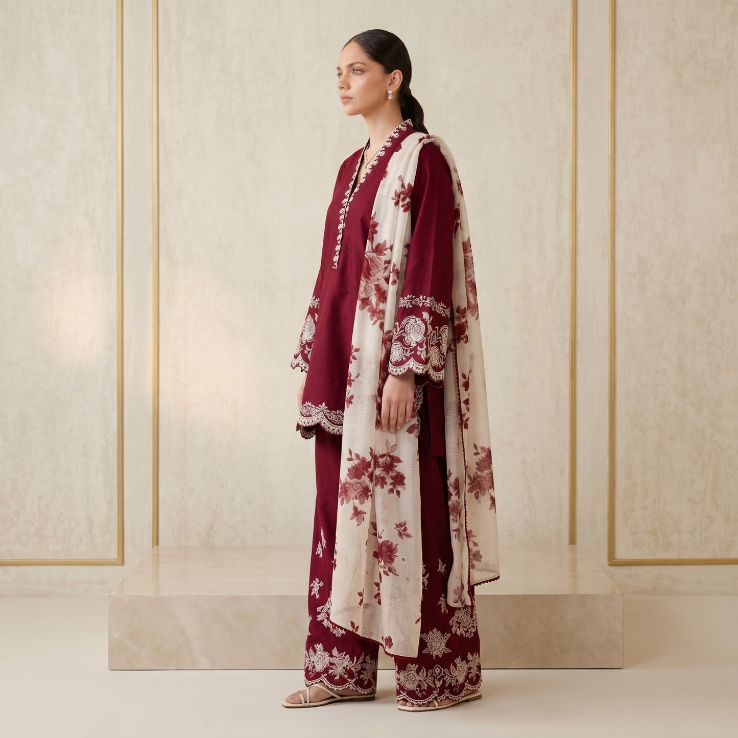 ZARA SHAHJAHAN LAWN EMBROIDERED UNSTITCHED 3pc