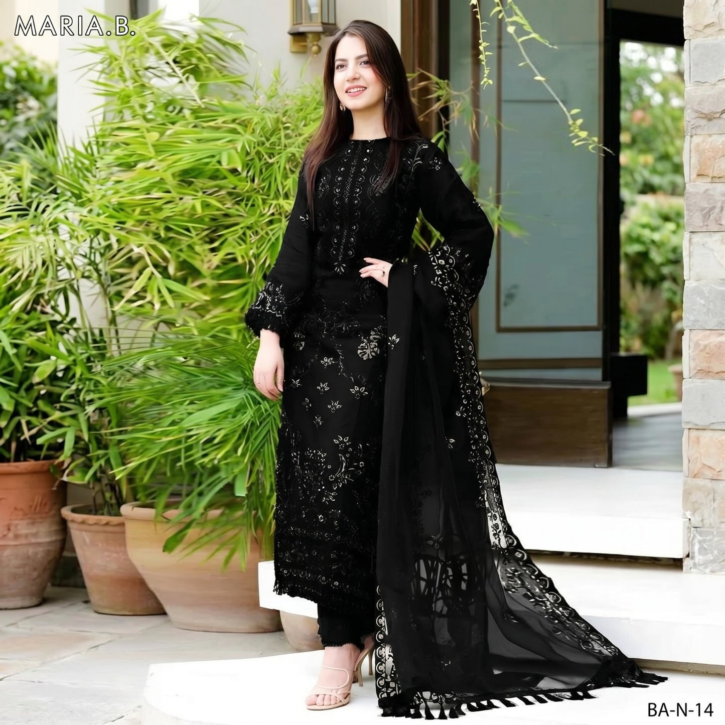 MARIA.B LAWN EMBROIDERED UNSTITCHED 3PC