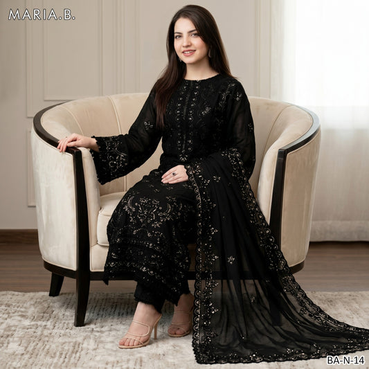 MARIA.B LAWN EMBROIDERED UNSTITCHED 3PC