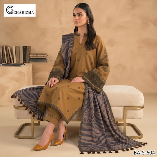 CHARIZMA LAWN EMBROIDERED UNSTITCHED 3pc