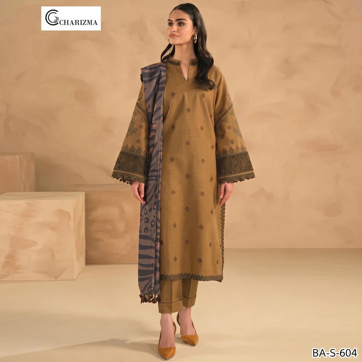 CHARIZMA LAWN EMBROIDERED UNSTITCHED 3pc