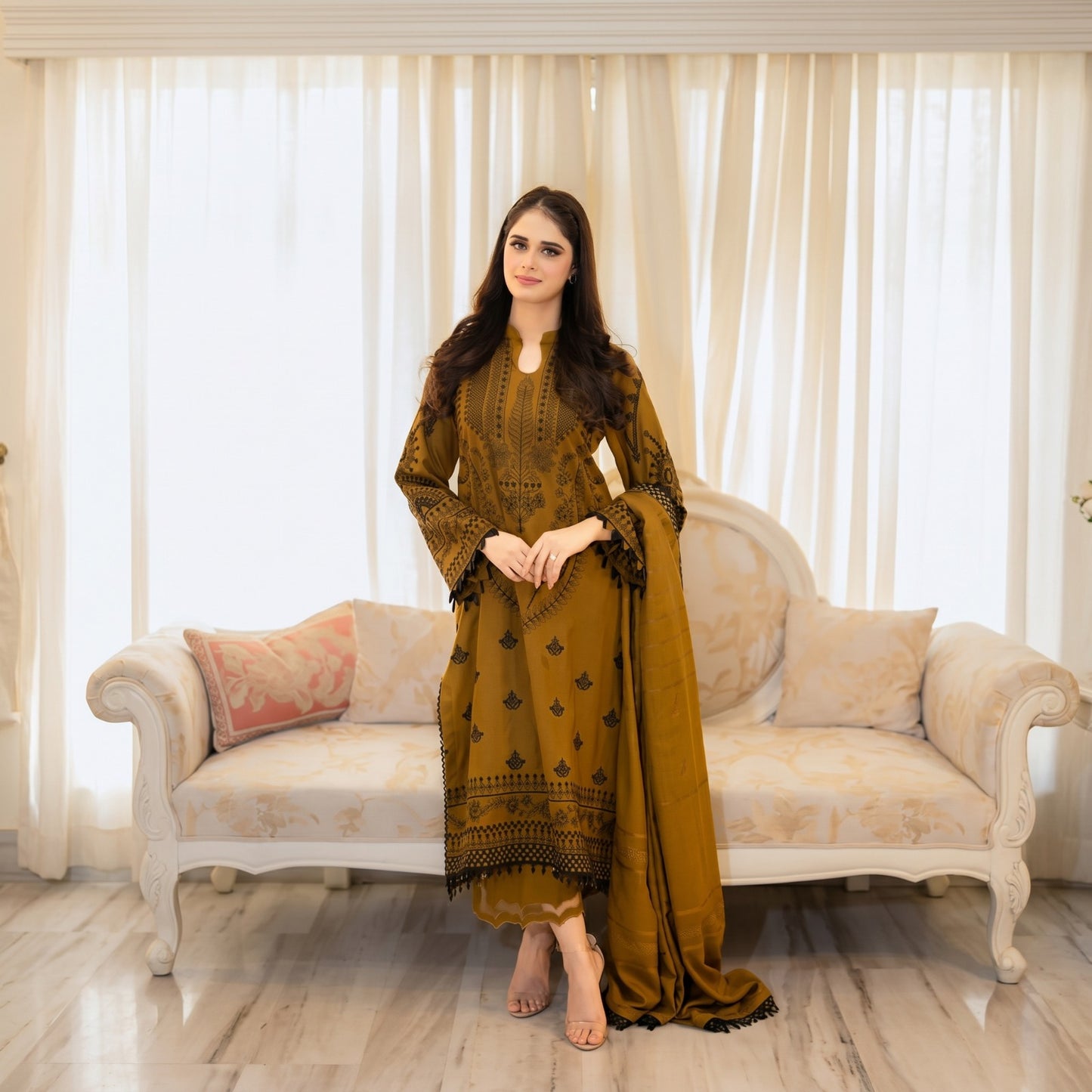 BAROQUE LAWN EMBROIDERED UNSTITCHED 3pc