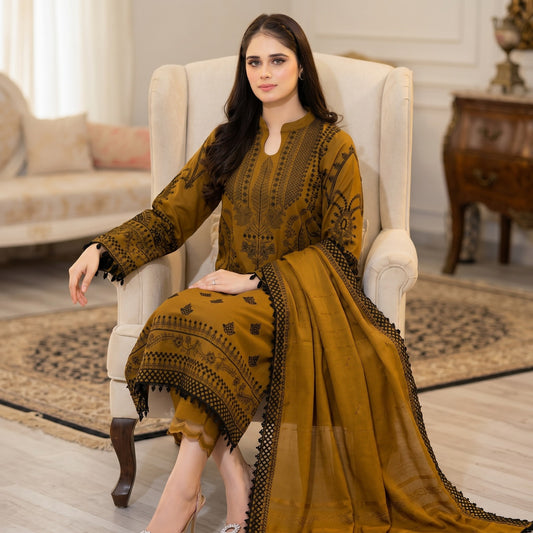 BAROQUE LAWN EMBROIDERED UNSTITCHED 3pc