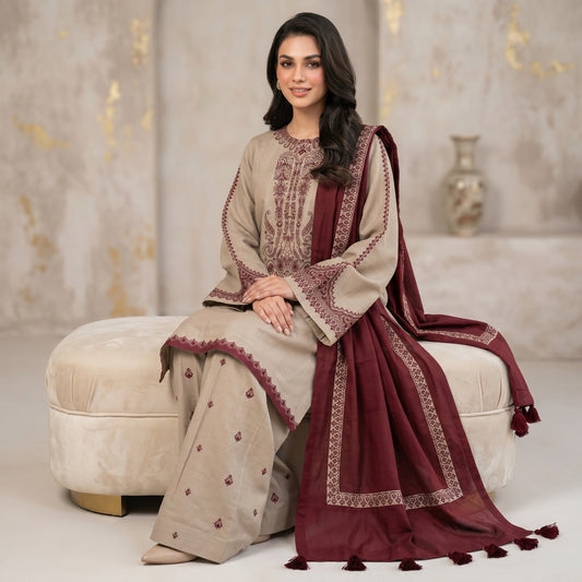 BAROQUE LAWN EMBROIDERED UNSTITCHED 3PC