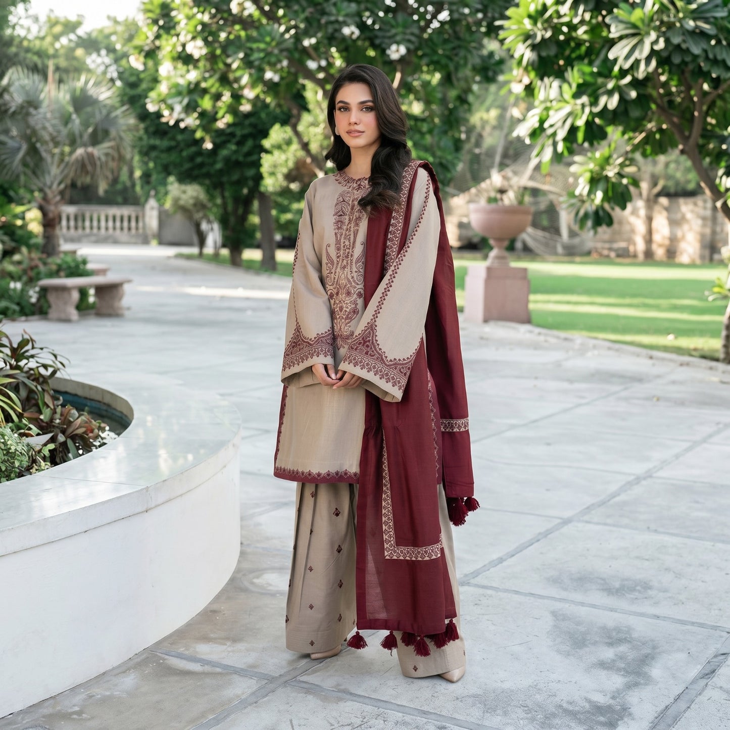 BAROQUE LAWN EMBROIDERED UNSTITCHED 3PC