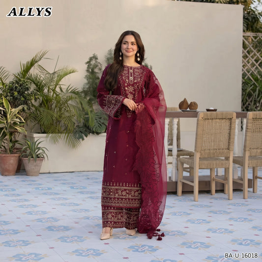 ALLYS LAWN EMBROIDERED UNSTITCHED 3PC
