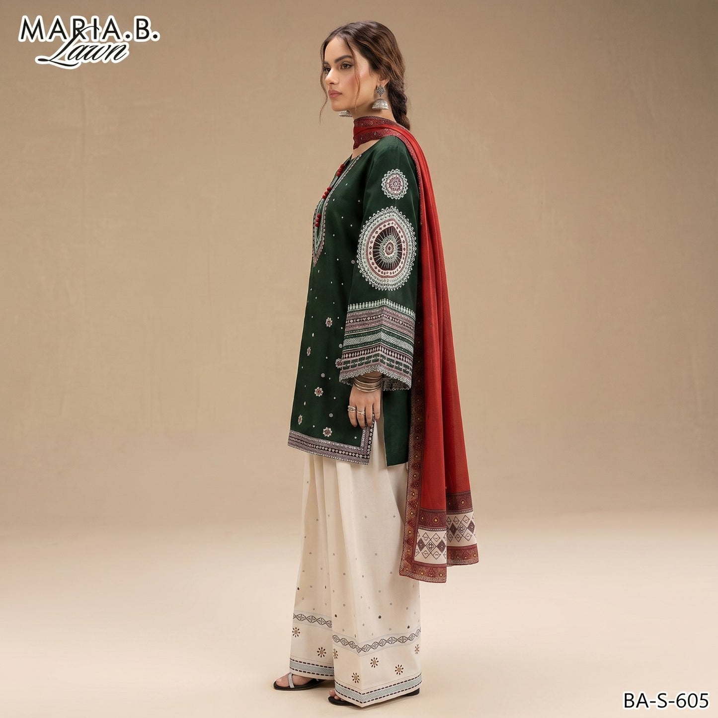 MARIA.B LAWMN EMBROIDERED UNSTITCHED 3PC