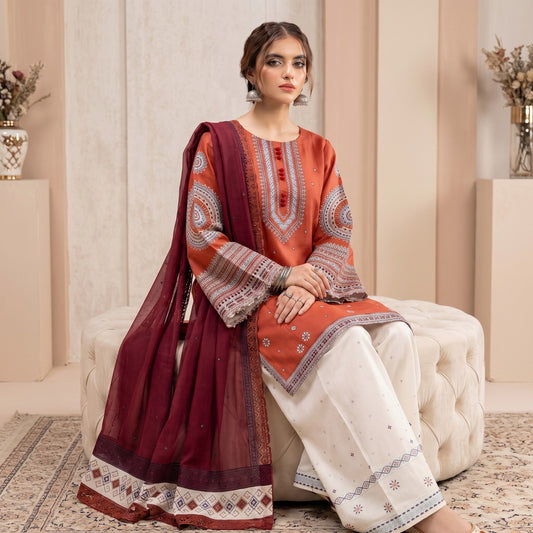 MARIA.B LAWN EMBROIDERED UNSTITCHED 3PC