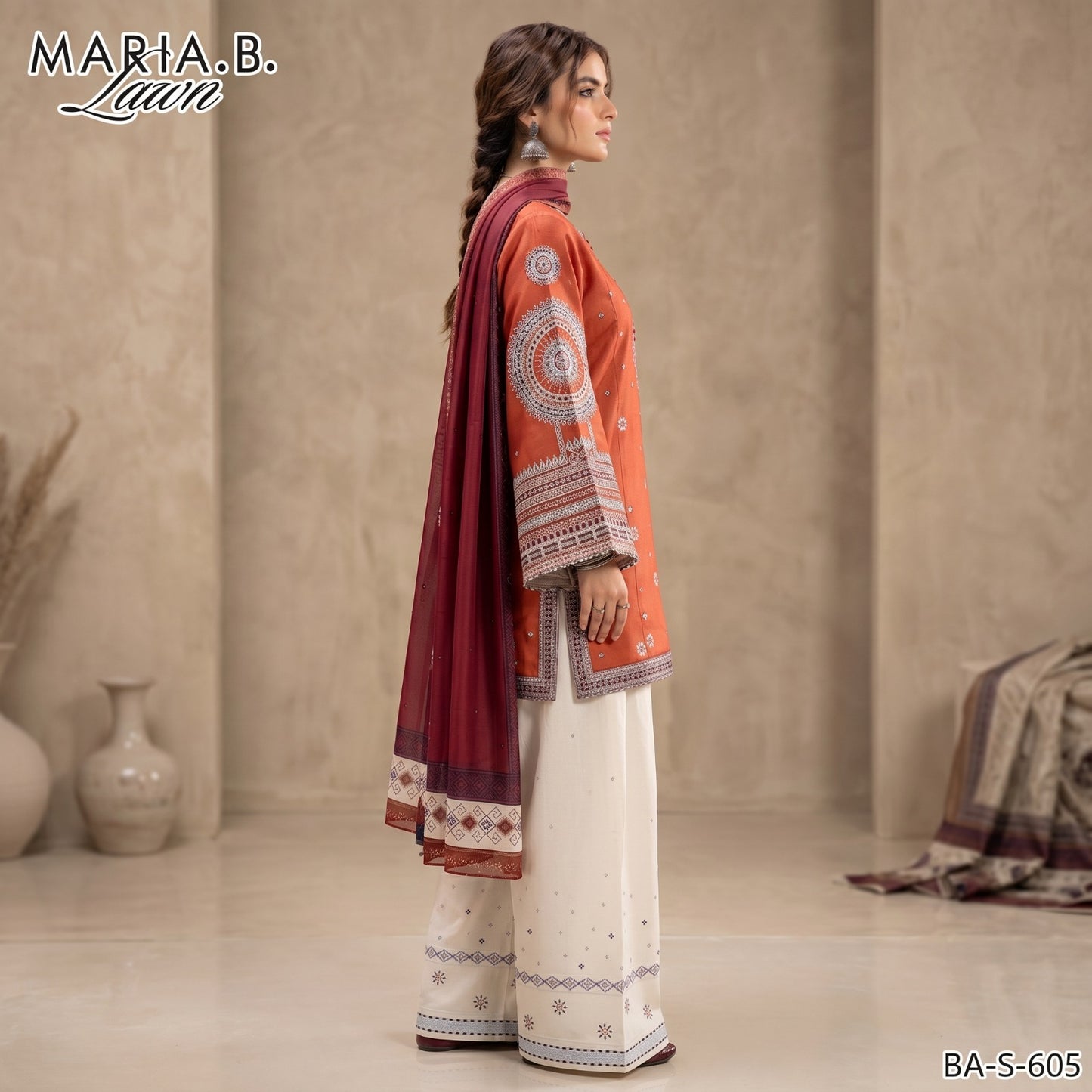 MARIA.B LAWN EMBROIDERED UNSTITCHED 3PC