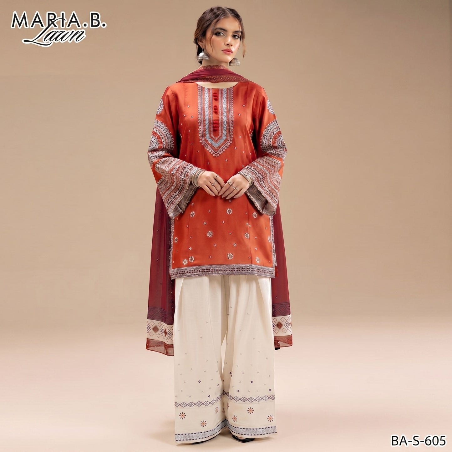 MARIA.B LAWN EMBROIDERED UNSTITCHED 3PC
