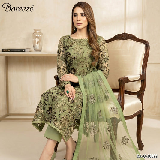 BAREEZE LAWN EMBROIDERED UNSTITCHED 3PC