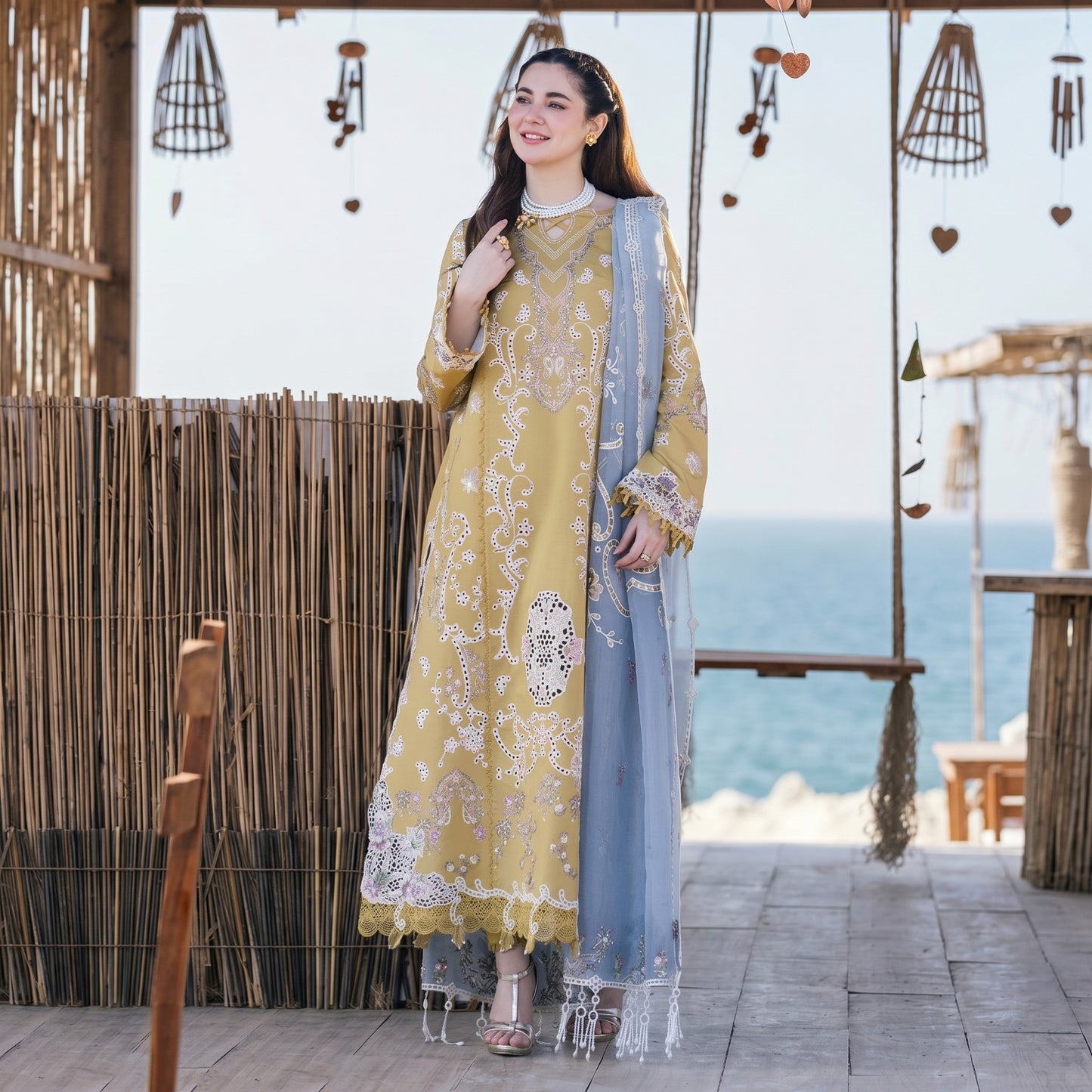 QALAMKAR LAWN EMBROIDERY UNSTITCHED 3pc