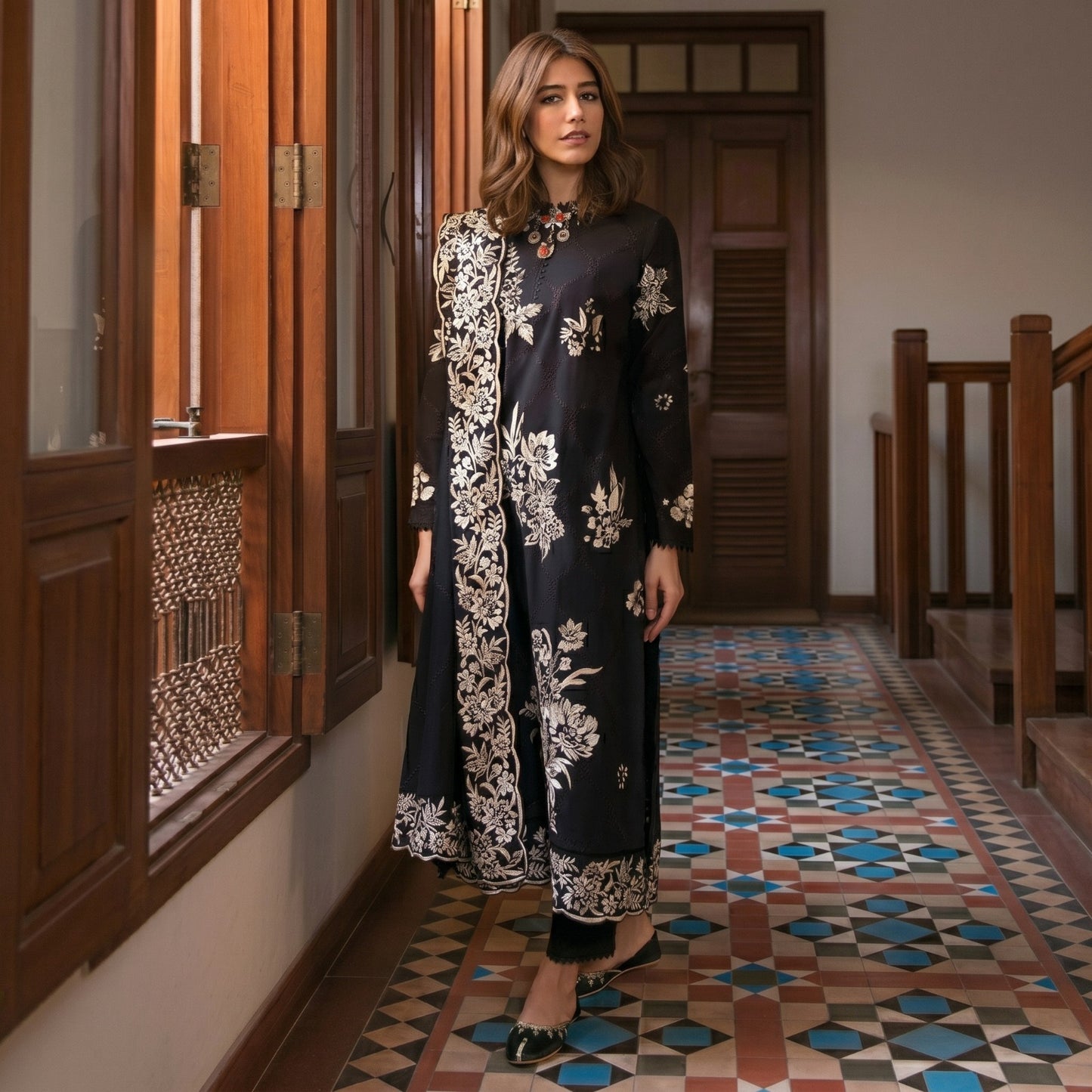 ADAN LIBAS LAWN EMBROIDERED UNSTITCHED 3pc