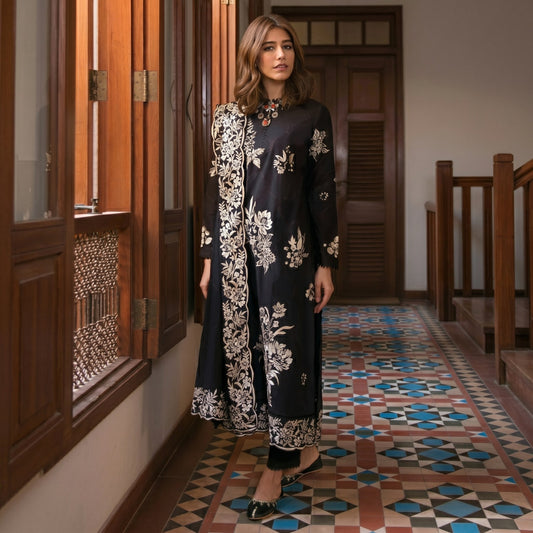 ADAN LIBAS LAWN EMBROIDERED UNSTITCHED 3pc