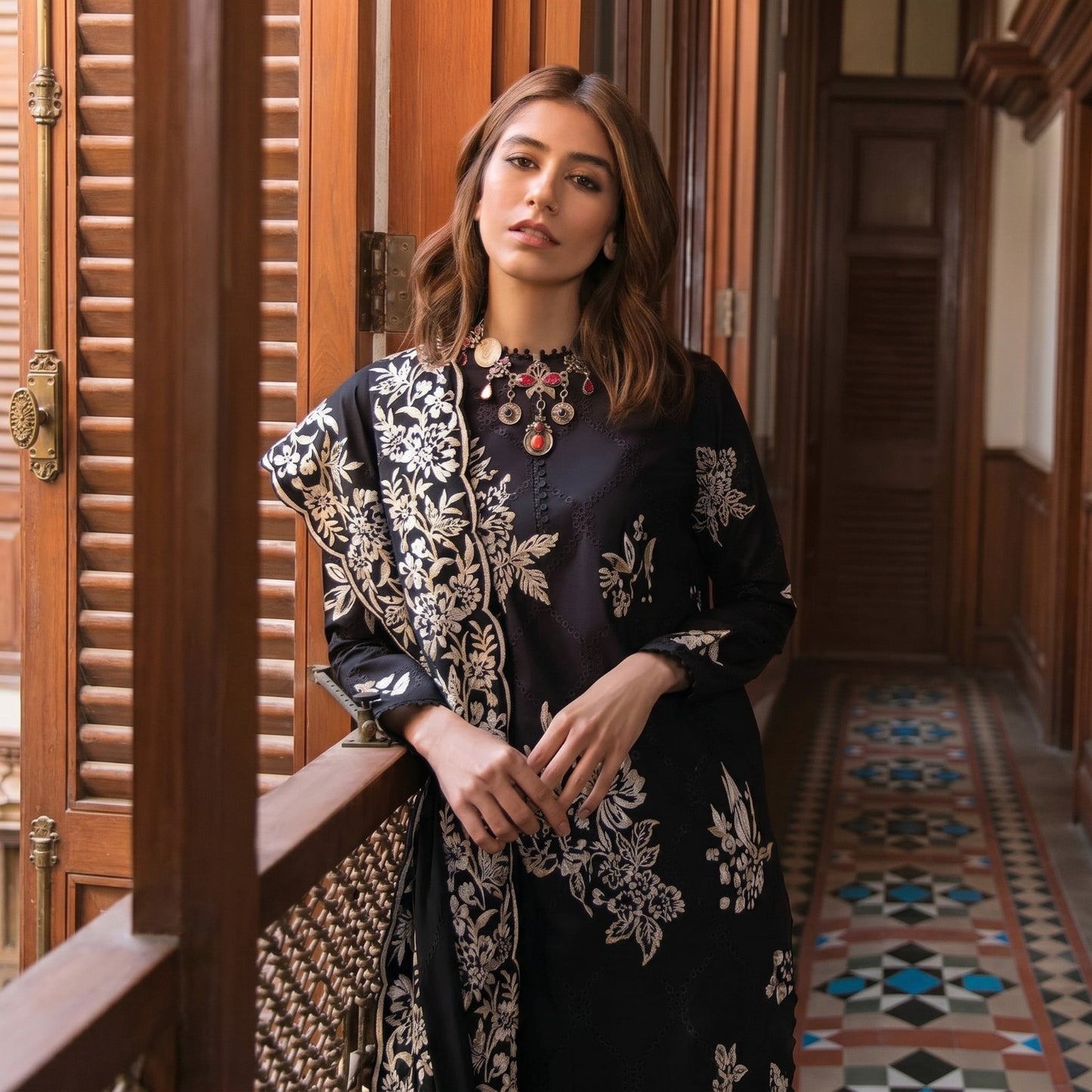 ADAN LIBAS LAWN EMBROIDERED UNSTITCHED 3pc