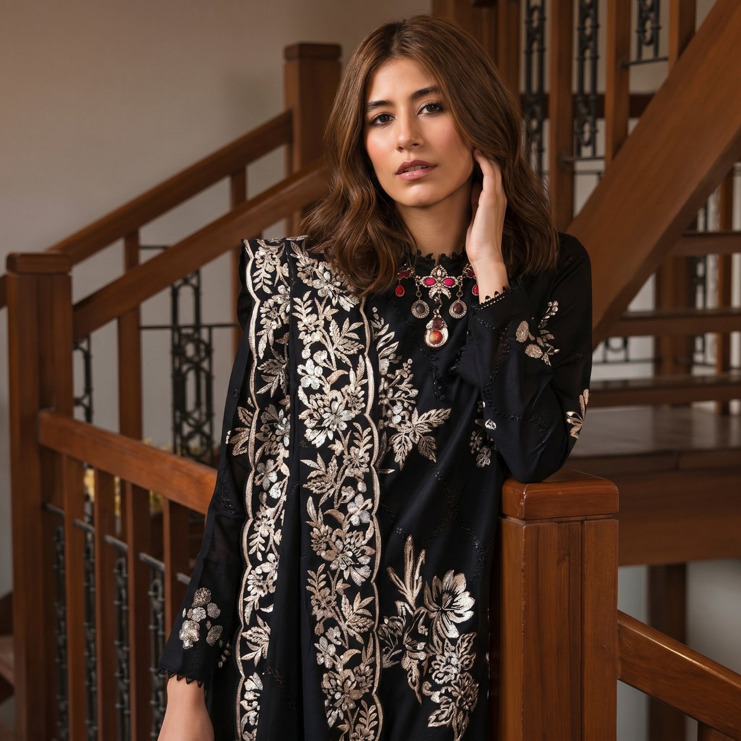 ADAN LIBAS LAWN EMBROIDERED UNSTITCHED 3pc