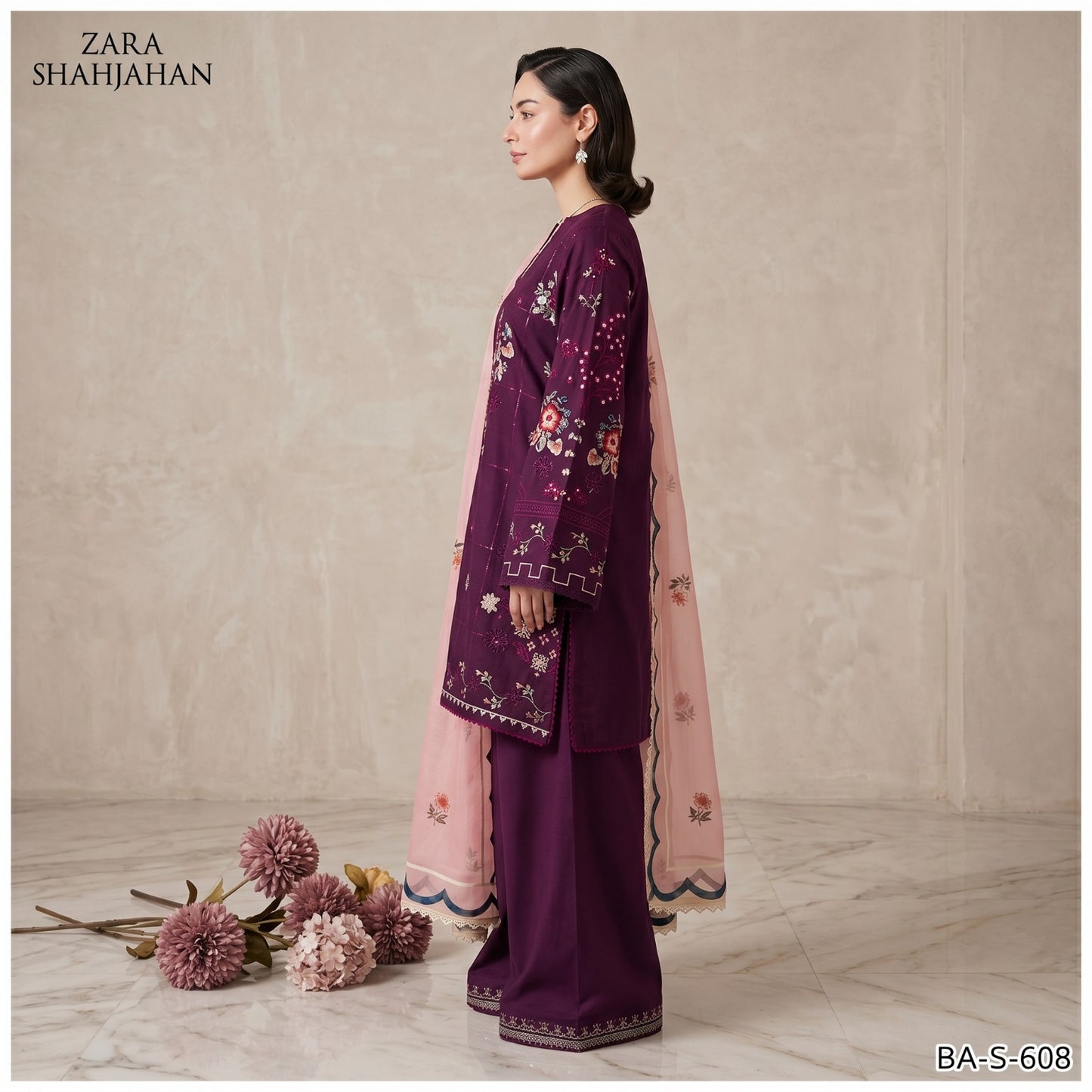 ZARA SHAHJAHAN LAWN EMBROIDERED UNSTITCHED 3PC