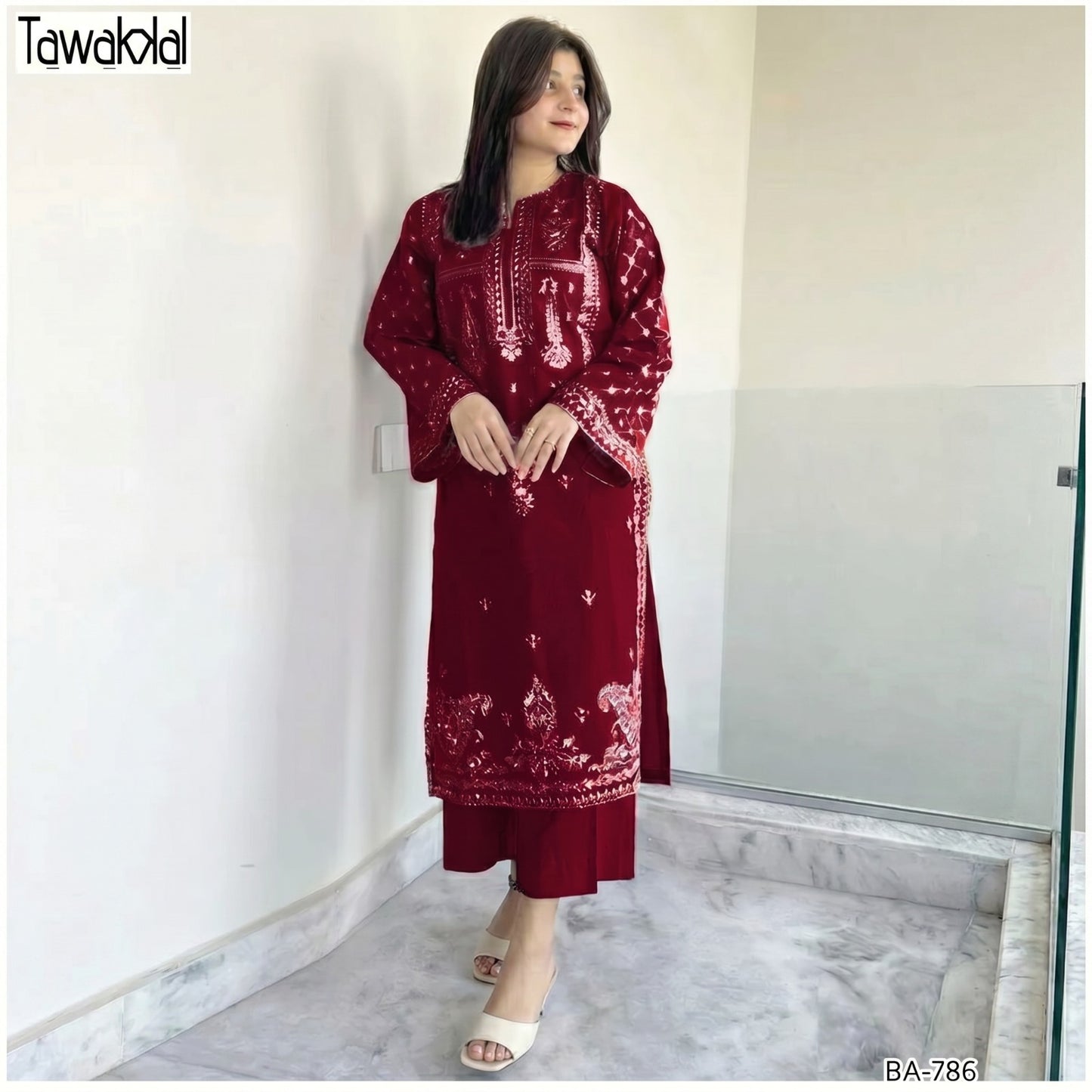 TAWAKKAL LAWN EMBROIDERY UNSTITCHED 2PC