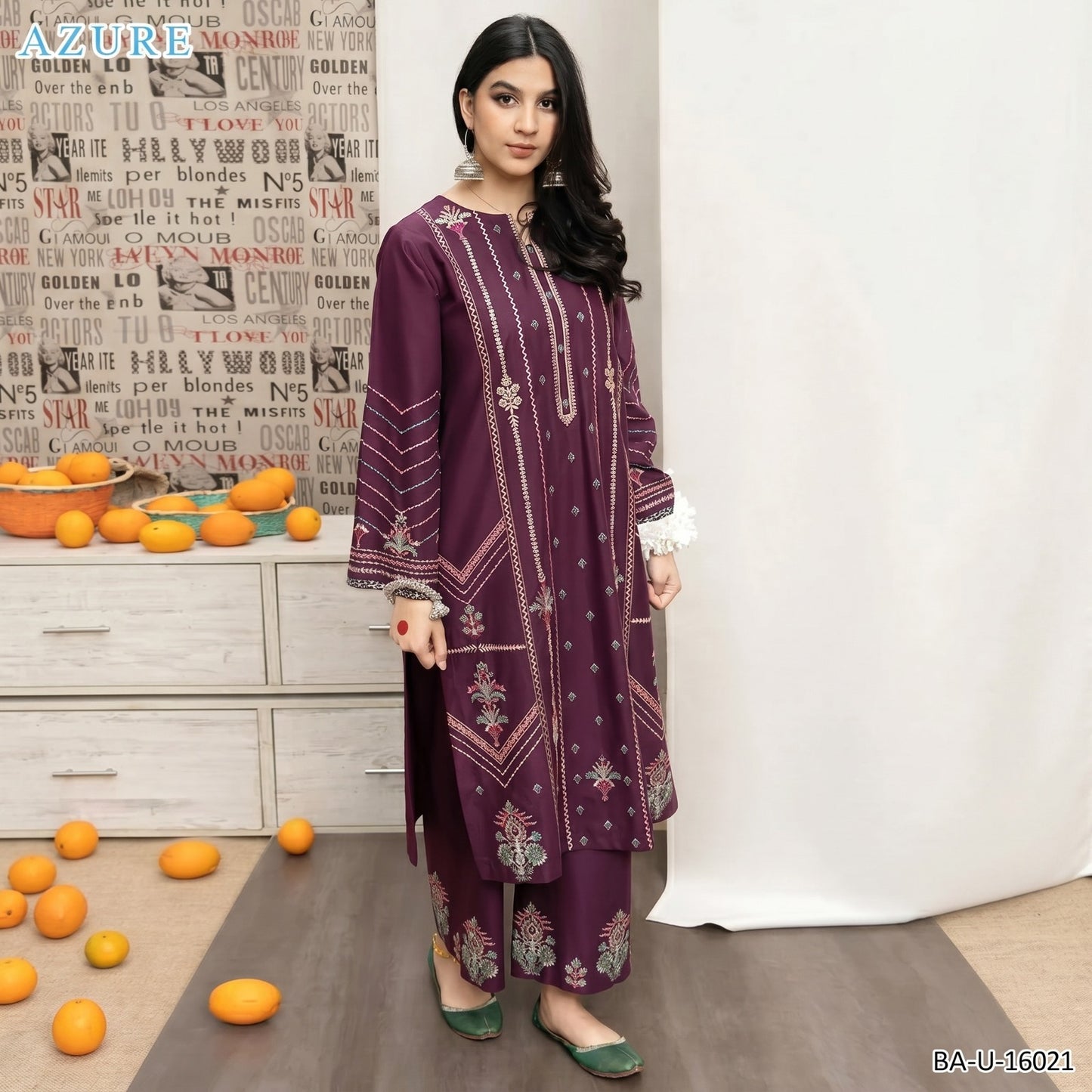 AZURE LAWN EMBROIDERY UNSTITCHED 2PC