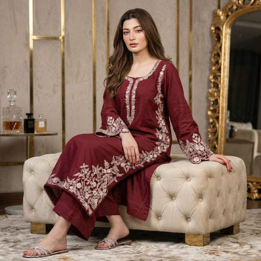 AZURE LAWN EMBROIDERY UNSTITCHED 2pc