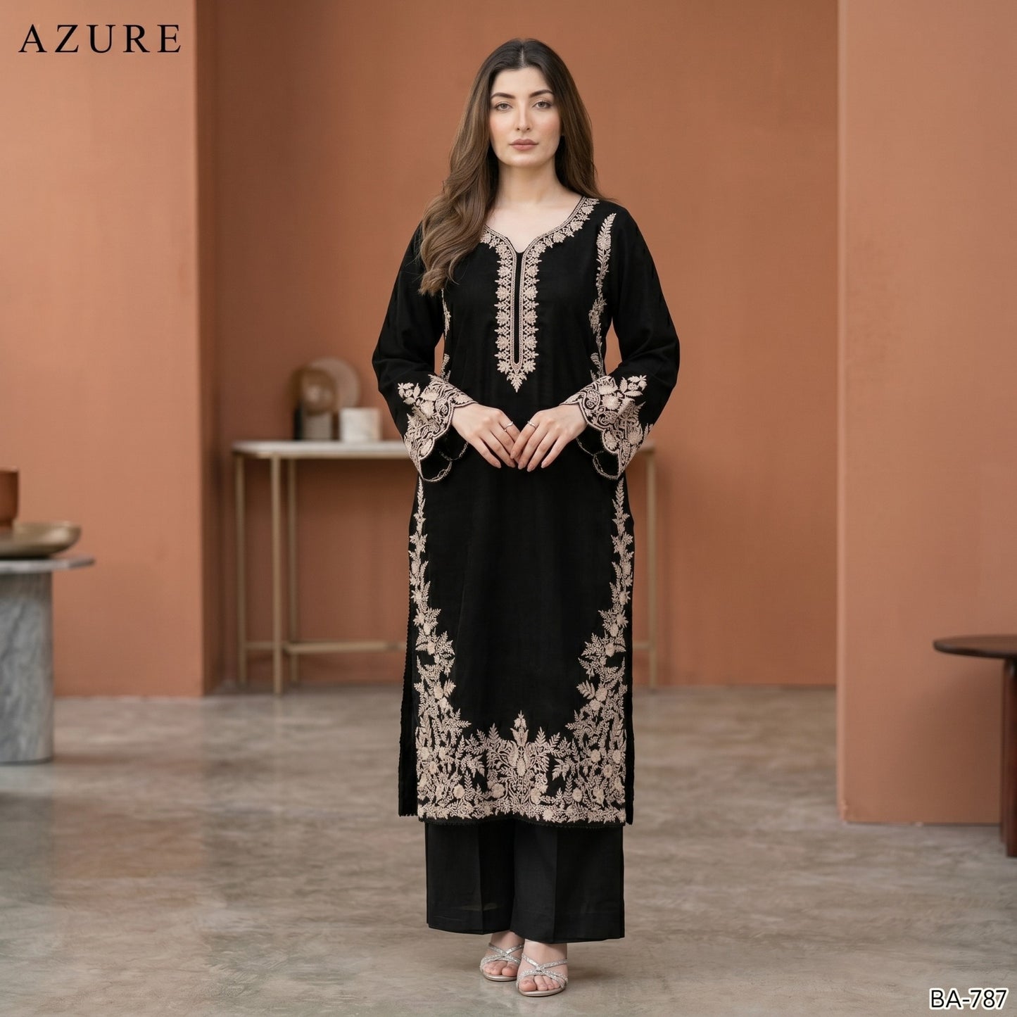AZURE LAWN EMBROIDERY UNSTITCHED 2pc