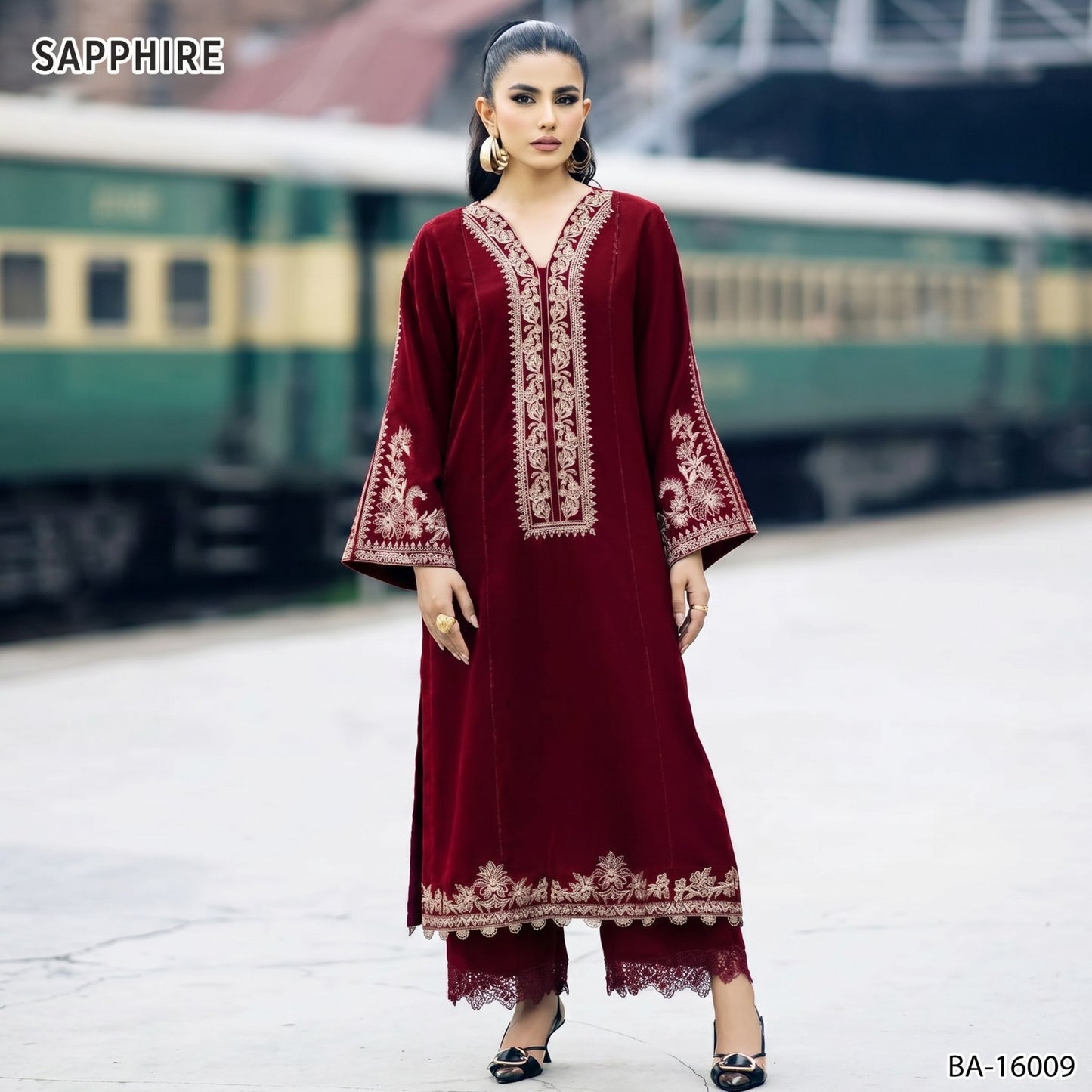SAPPHIRE LAWN EMBROIDERY UNSTITCHED 2pc