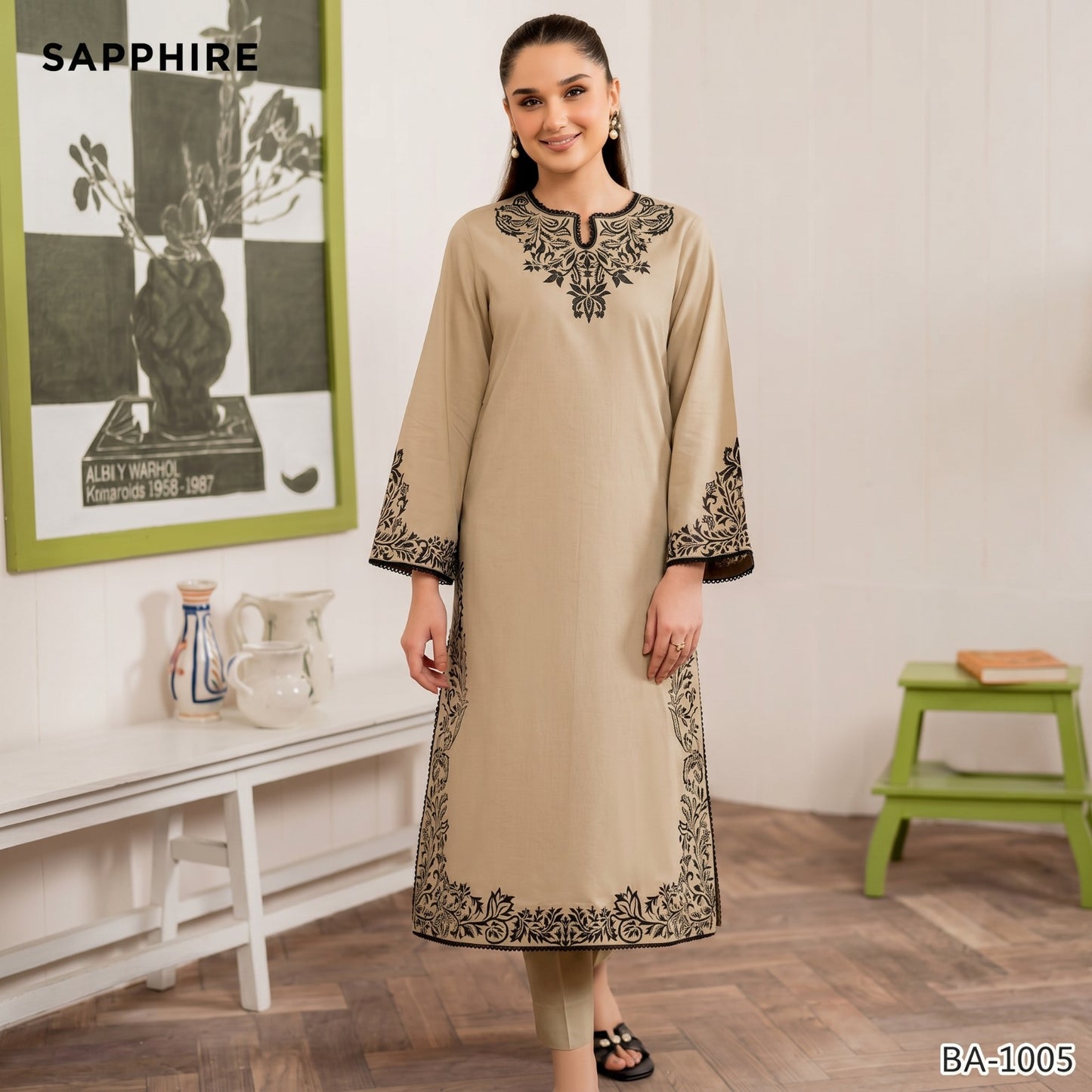 SAPPHIRE LAWN EMBROIDERY UNSTITCHED 2pc
