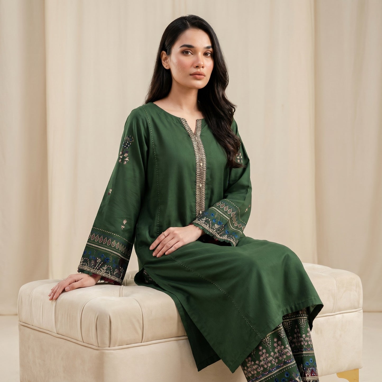 BEECHTREE LAWN EMBROIDERY UNSTITCHED 2PC