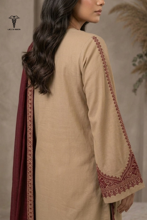 LCRB-02 EMBROIDERED DHANAK UNSTITCHED WINTER 3PC